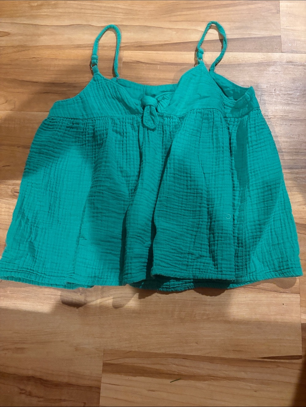 Cat & Jack Teal Frilled Spaghetti Strap Tank
